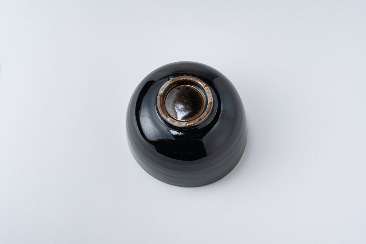 茶碗 黒に黄流し 十三代 髙取八山造 – 高取焼宗家